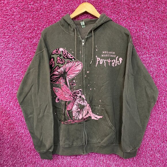 Melanie Martinez Portals Mushroom Fairy Hoodie Zip Up Size Large - Picture 1 of 4